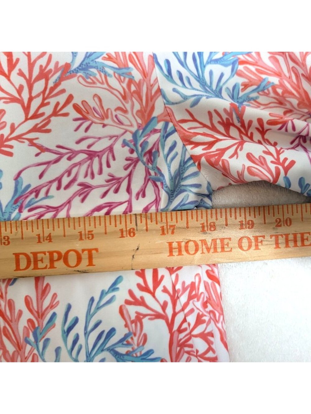 Glamourpuss NYC SPF 50 Sea Coral Print Long Sleeve Shift Dress S - Picture 5 of 9
